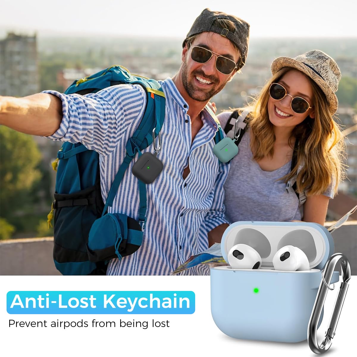 ZORBES® for AirPods 3rd Generation Case Cover Protective Silicone Cover with Carabiner & Dual-Headed Earbud Cleaning Pen Anti-Scratch AirPods 3 Case for Apple AirPods Gen 3 Case, Blue ZORBES® for AirPods 3rd Generation Case Cover Protective Silicone Cover with Carabiner & Dual-Headed Earbud Cleaning Pen Anti-Scratch AirPods 3 Case for Apple AirPods Gen 3 Case, Blue